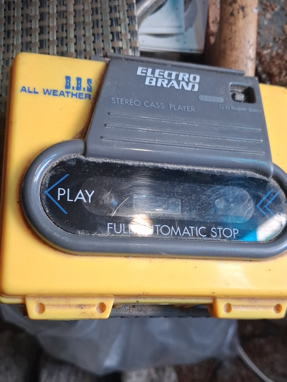 Yellow Portable Stereo Cassette Player